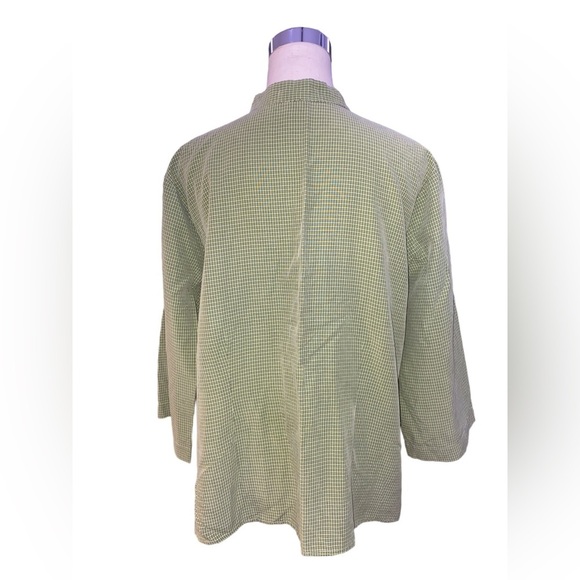 Notations Green White Plaid Button Down Shirt - Picture 3 of 3